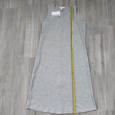 NINE WEST Gray Heather Size Medium Stretch Ribbed Sleeveless Dress New With Tag