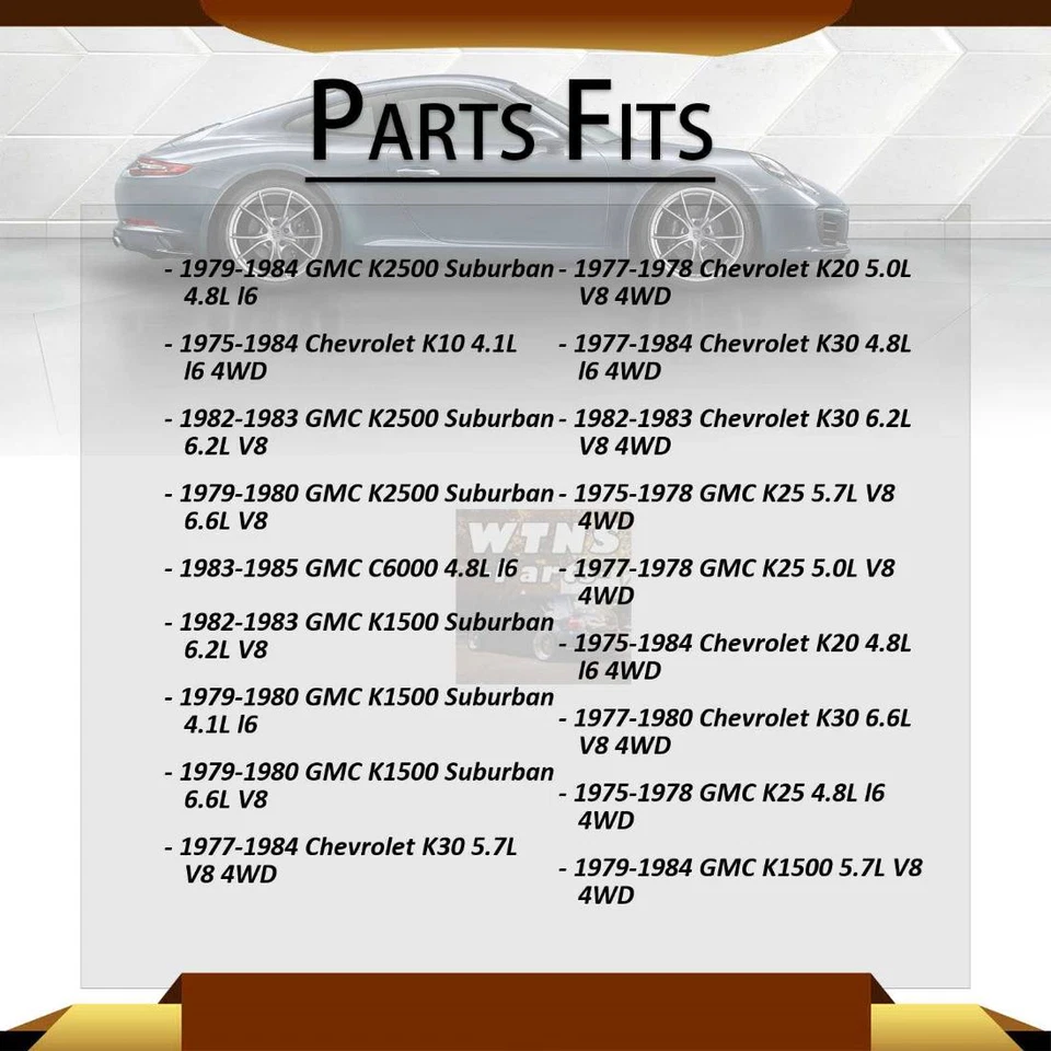 Soportes de motor y transmisión AT 4x para GMC K25 Suburban 1975-1978 6,6 L Foto 4 de 4