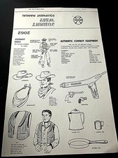 Marx Johnny West - 1st Issue QUIPMENT MANUAL Copy 2062 L K  