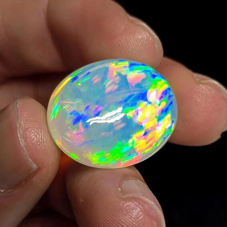 Natural Multicolor Fire Opal Oval Cabochon 4.55 Ct AAA+ Australian Gemstone - Image 4 of 4