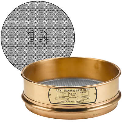 No. 18; 1.00 mm/0.0394  Dual Manufacturing Standard Testing Sieve