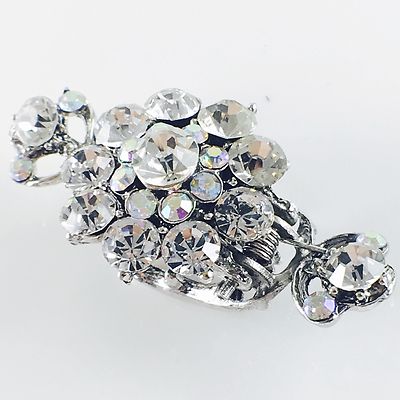 USA Hair Claw Clip Hairpin Rhinestone Crystal Vintage  display picture 3