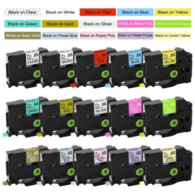 COMPATIBLE BROTHER LABEL TAPE TZ TZE TZE231 TZ231 P-TOUCH TZE221 6MM/12MM/9MM 8M
