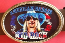 KID ROCK Pop-Rock White Trash  Epoxy Photo Music Buckle  NEW!