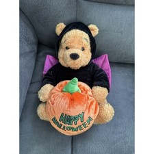 Winnie the Pooh Happy Halloween Vampire Bat Plush Stuffed Animal Toy 10"