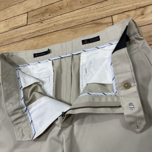 JOHN W NORDSTROM Pants Men 33w 33L Smartcare Wide Leg Khaki Beige Y2k 2010 33x32 - Picture 5 of 19
