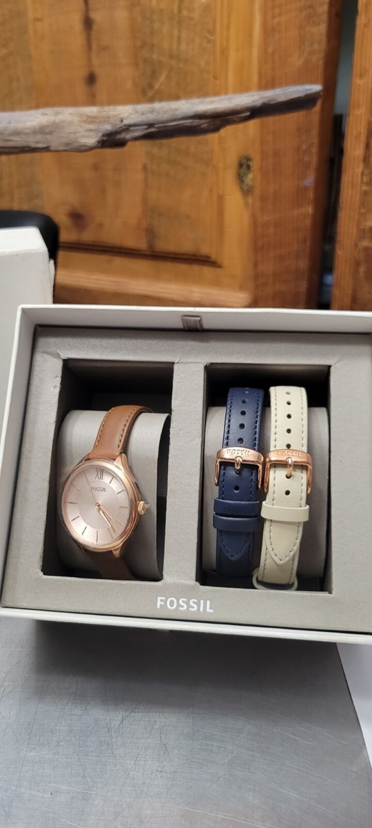 Gift Set Fossil Changeable Strap Watch Fossil Watch Bq3152 Set