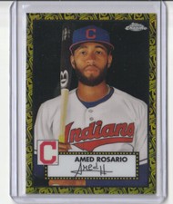 2021 Topps Chrome Platinum Anniversary Amed Rosario Black/Gold 70th #294 6/10