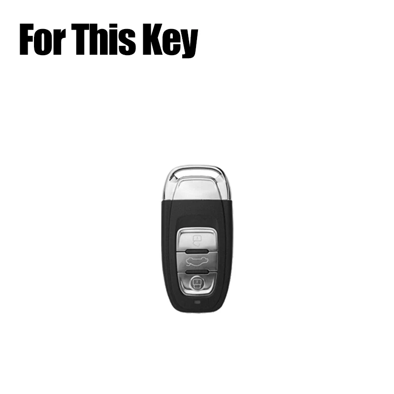 Zinc Alloy Silicone Car Key Case Cover For Audi RS R8 Q3 Q5 Q7 S8 A3 A4 A5 A6 A7 Foto 2 de 4