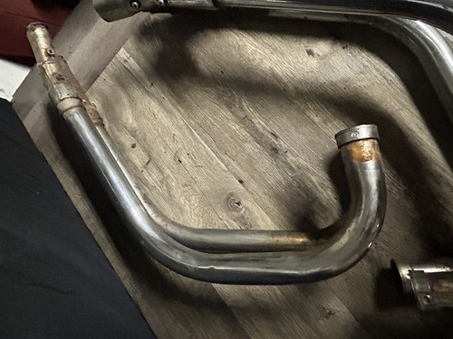 1982 Honda CB750C OEM Head Pipes Exhaust 4 Into 2 - Foto 14 di 15