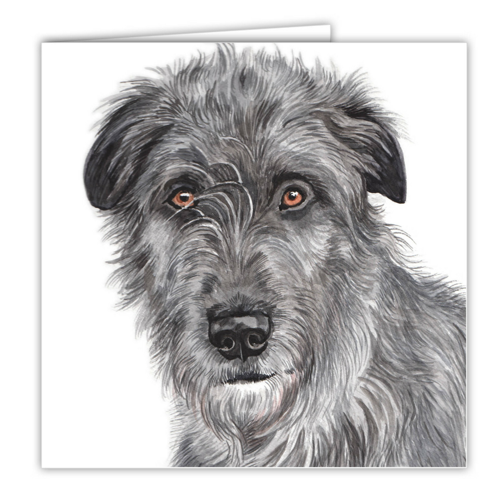 Irish Wolfhound greetings card dog blank card dogs Irish Wolfhounds Waggydogz