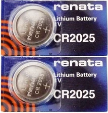 CR 2025 RENATA WATCH BATTERY (2 piece) ECR2025 FREE SHIPPING Authorized Seller 