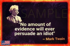 WORLDS GREATEST SIGNS! MARK TWAIN METAL SIGN 8"X12" MAN CAVE BAR OFFICE DECOR