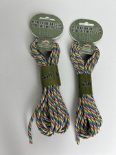 Pepperell Braiding Parachute Cord 4mmx16'-Rainbow -PARA-1695 Lot Of 2