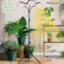 LBW Grow Lights for Indoor Plants with Stand, 642 LEDs Full Spectrum Standing Gr