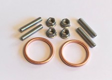 Exhaust Copper Gaskets & STAINLESS Studs Set Triumph Bonneville Bobber T100 T120