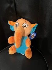 A&A GLOBAL INDUSTRIES orange and blue plush toy elephant With Tags
