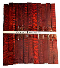 11 pcs 5/8" x 5/8" x 8" High figured Snakewood turnings