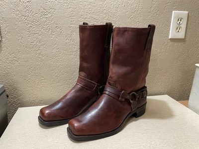 Frye Harness 12R Boots Mens Size 16 Brown Leather Square Toe 87250-5 F6