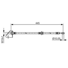1x ORIGINAL® Bosch Bremsschlauch Vorne, Links für Kia SPORTAGE II (JE_ KM_)