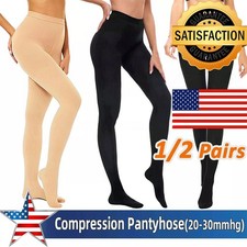Compression Stockings Pantyhose Waist High 20-30 mmHg Closed Toe Varicose Women