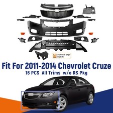 For 2011-2014 Chevy Cruze Front Bumper Cover Grille Kit Assembly W Fog Light For 2011-2014 Chevy Cruze Front Bumper Cover Grille Kit Assembly W Fog Light