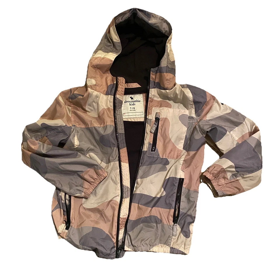 Chaqueta Abercrombie Niños 7/8 Niños Niño Camuflada Con Capucha Cremallera Completa Foto 4 de 4