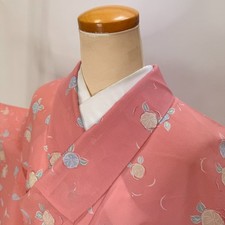 Komon ro summer Kimono Vintage Polyester Free Shipping M size 5622
