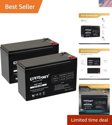 2 Expertpower 12V 7Ah Rechargeable Lead Acid Batteries for Ultimate Performance