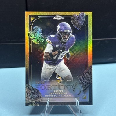 2025 Topps Chrome Justin Jefferson Fortune 15 Gold /50
