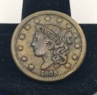 Photo of a 1838-P Large Cent from an eBay listing that sold on Jul 22, 2026