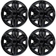 Set 4 Copricerchi 15 Pollici Action Coppe Ruota Nero Universali per Toyota