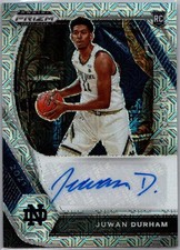 2021-22 Panini Prizm Draft Auto RC Juwan Durham Mojo Prizm /25 Notre Dame 
