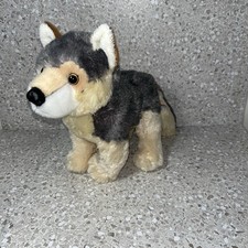 Aurora World Plush Timber Wolf 10 Gray Tan Stuffed Animal Wild Dog