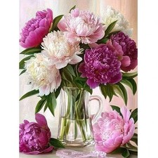 Peonies Diamond Painting Kits for Adults,5D Flower Diamond Art Kits for Begin...