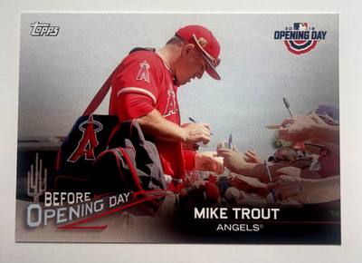 2018  Topps Opening Day #BOD-MT Mike Trout Before Opening Day  MLB Angels