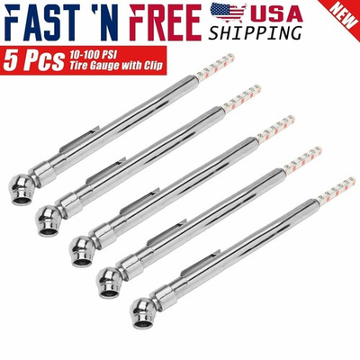 #ad 5 Pcs Pencil Pen Style Truck Auto Vehicle Car Tire Pressure Gauge 10 100 PSI Air $10.99