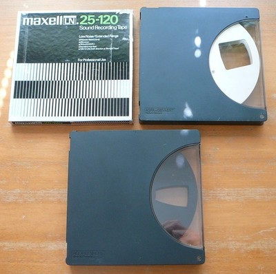 1 Maxell UD 25-120 + 2 Alu Tonbandspulen f. Akai, Revox, Tdk, Basf Tonbänder