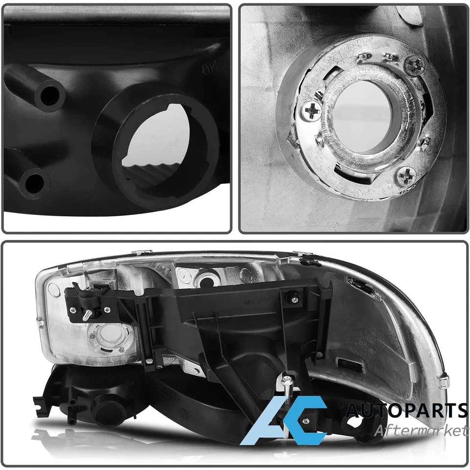 For 1999-2006 GMC Sierra 1500 Headlamps 2000-2006 Yukon XL Headlights Chorme - Image 4 of 4