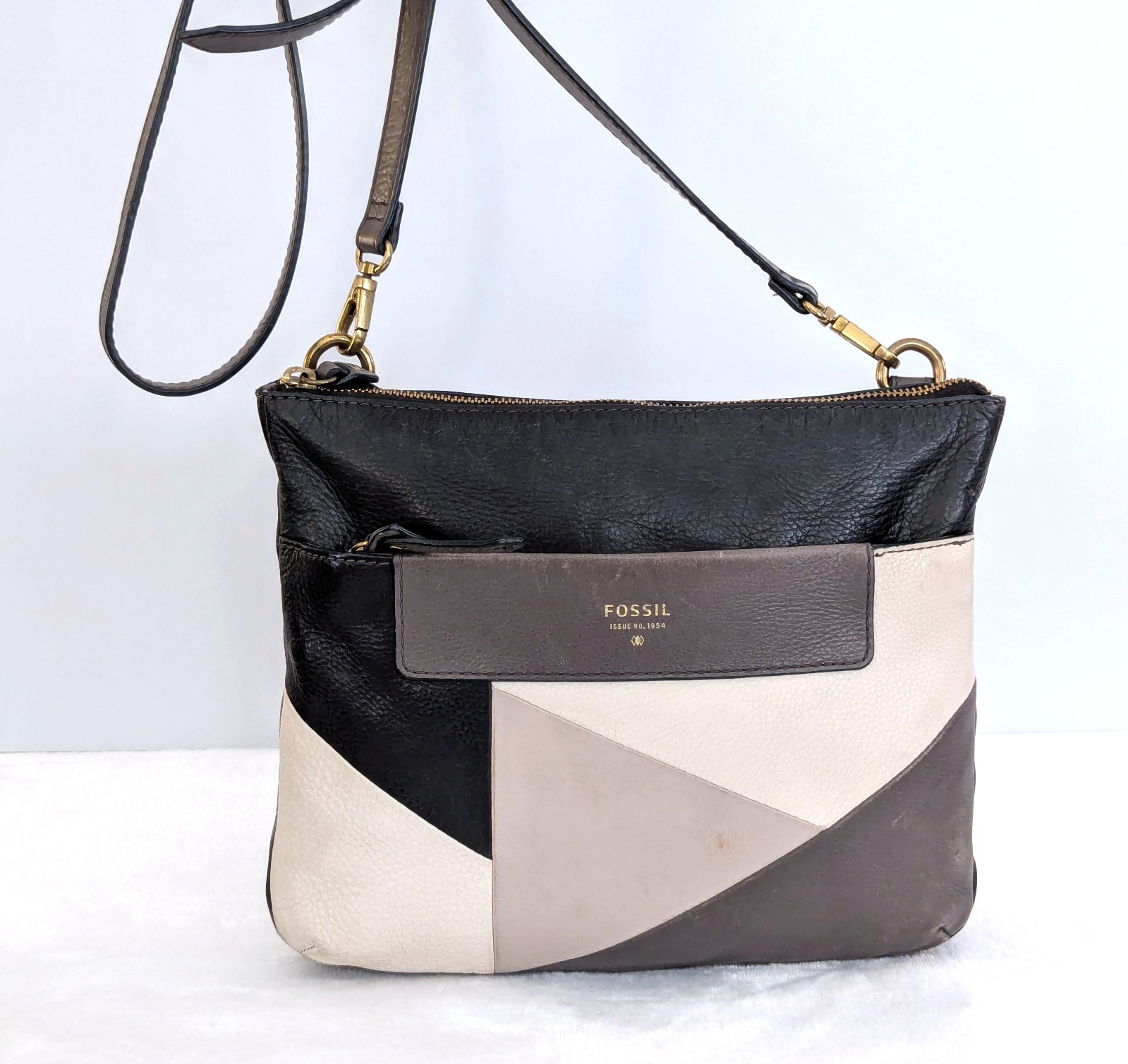 Fossil Genuine Patchwork Leather Purse Multicolor… - image 1