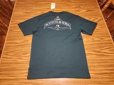 NWT $48 Scotch & Soda Amsterdam Graphic logo Green Tee Shirt Men's Size S