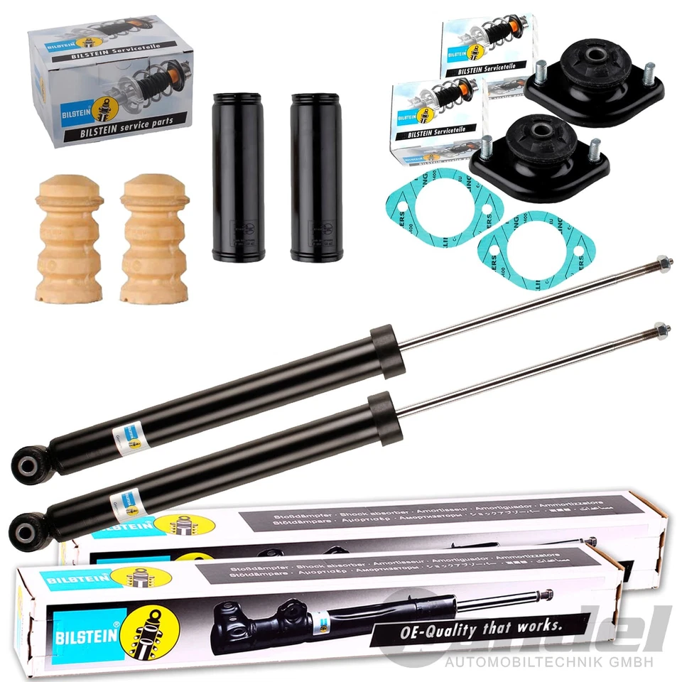 2x BILSTEIN B4 STOSSDÄMPFER + DOMLAGER HINTEN passend für BMW 3er E46 xi xd 4WD