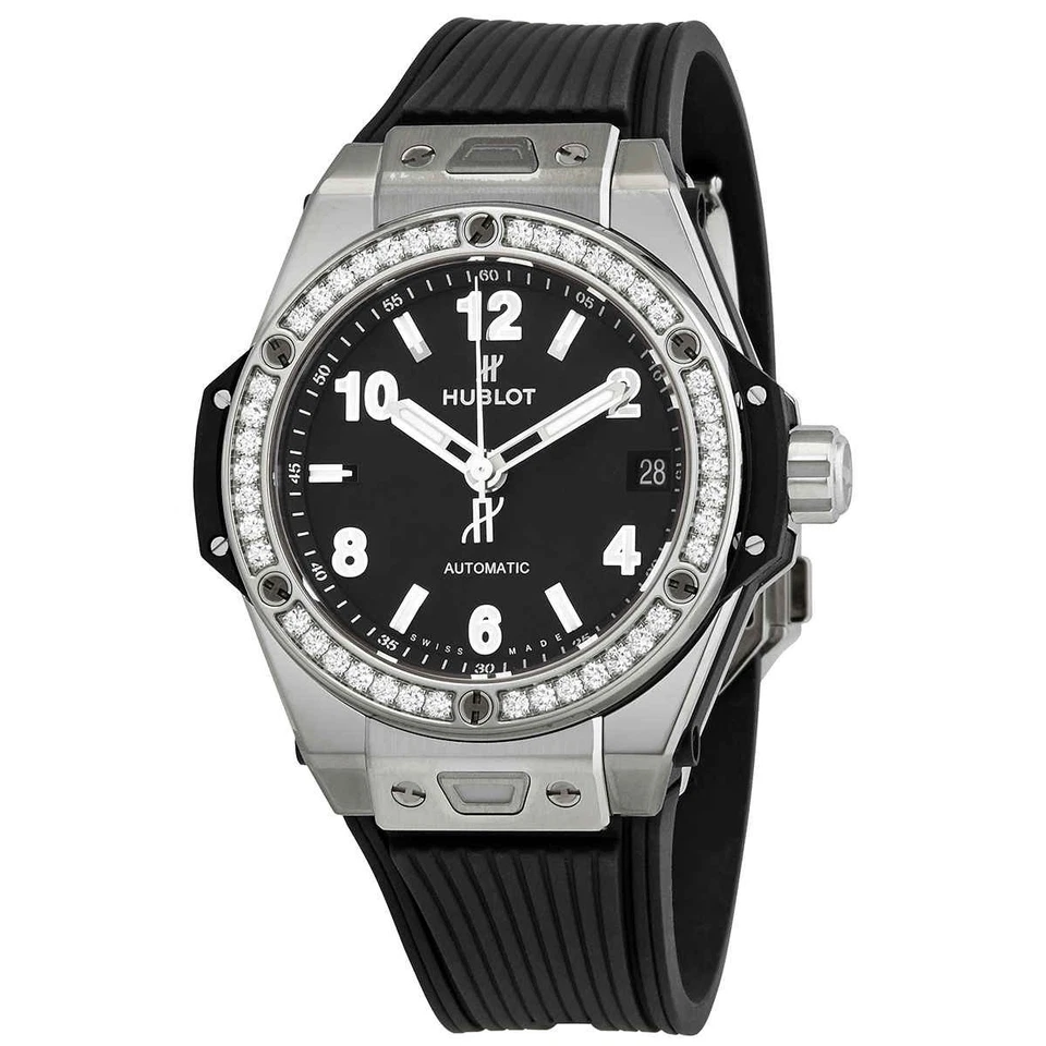 Reloj para hombre Hublot Big Bang cronógrafo automático esfera negra diamante