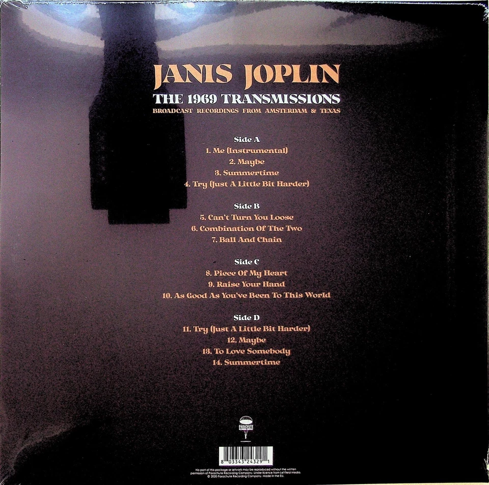 Janis Joplin - 1969 Transmissions: Broadcast Live  2 x Vinyl LP NEW SEALED - Image 2 of 2