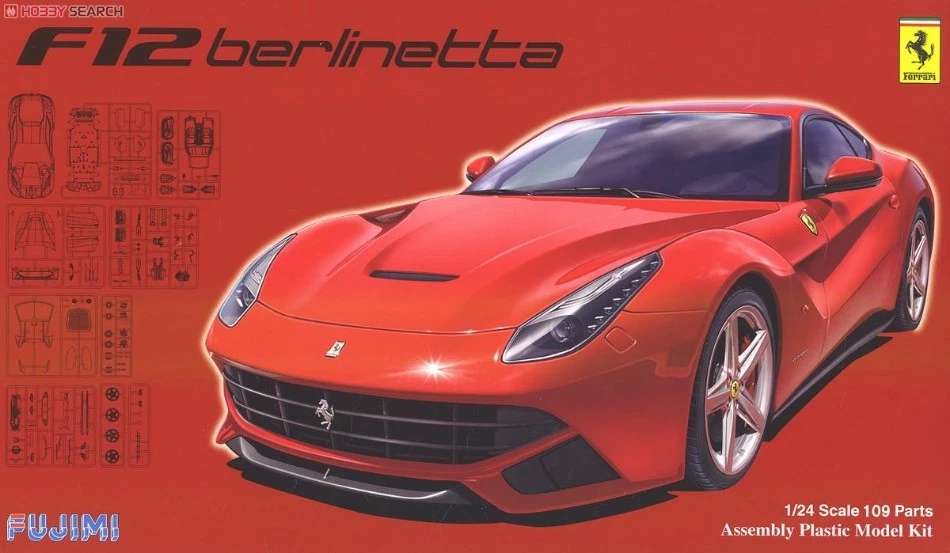 KIT MODELLINO AUTO STATICO FUJIMI FERRARI F12 BERLINETTA ROSSO SCALA 1:24 - Immagine 4 di 4