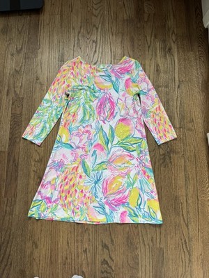 Lilly Pulitzer Ophelia Swing Dress Fiesta Bamba Yellow Pink White Blue Size S