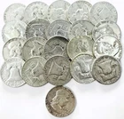 *MIXED DATE FRANKLIN HALF DOLLAR LOT* *21 COINS* NR #P2894