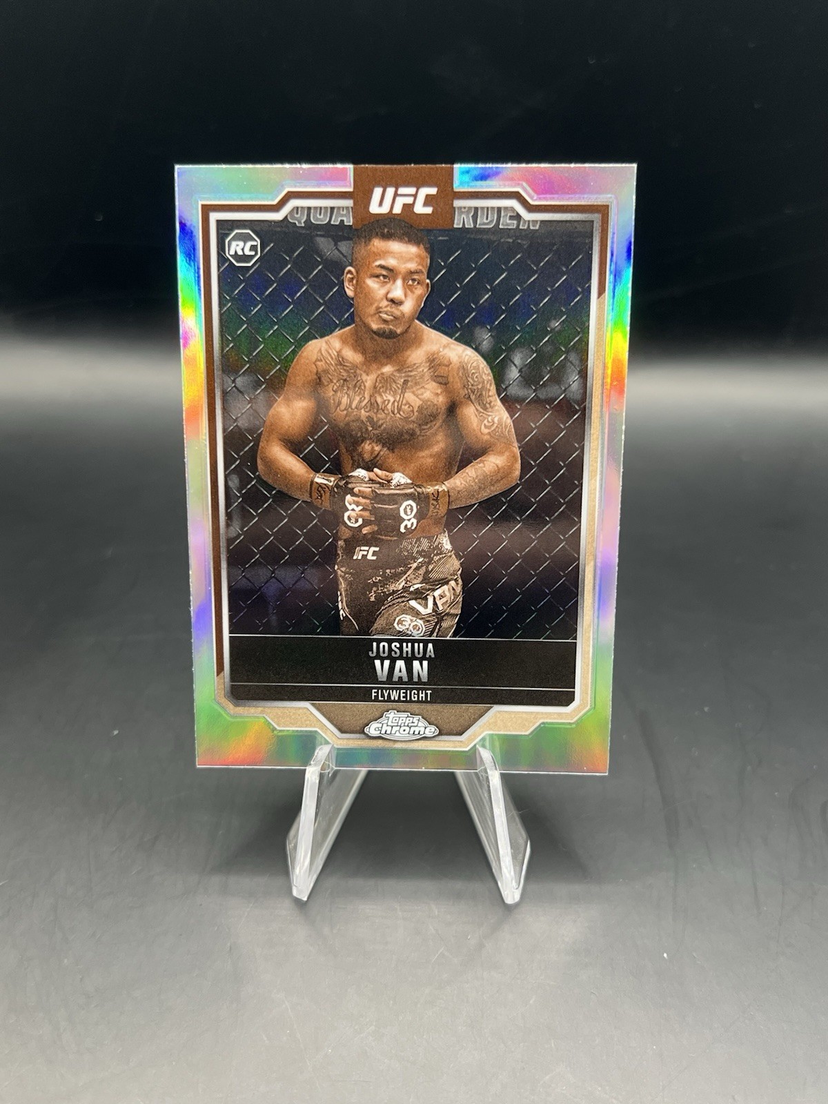 2025 Topps Chrome UFC Joshua Van #136 Sepia Refractor RC