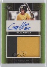 2019 Leaf Perfect Game National Showcase 6/25 Colby Halter Patch Auto 10k8