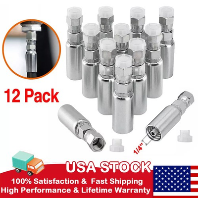 #ad 12Pack 1 2quot; 3 8#x27;#x27; 1 4#x27;#x27; Hydraulic Hose End Fittings with Protection Cover US $39.59